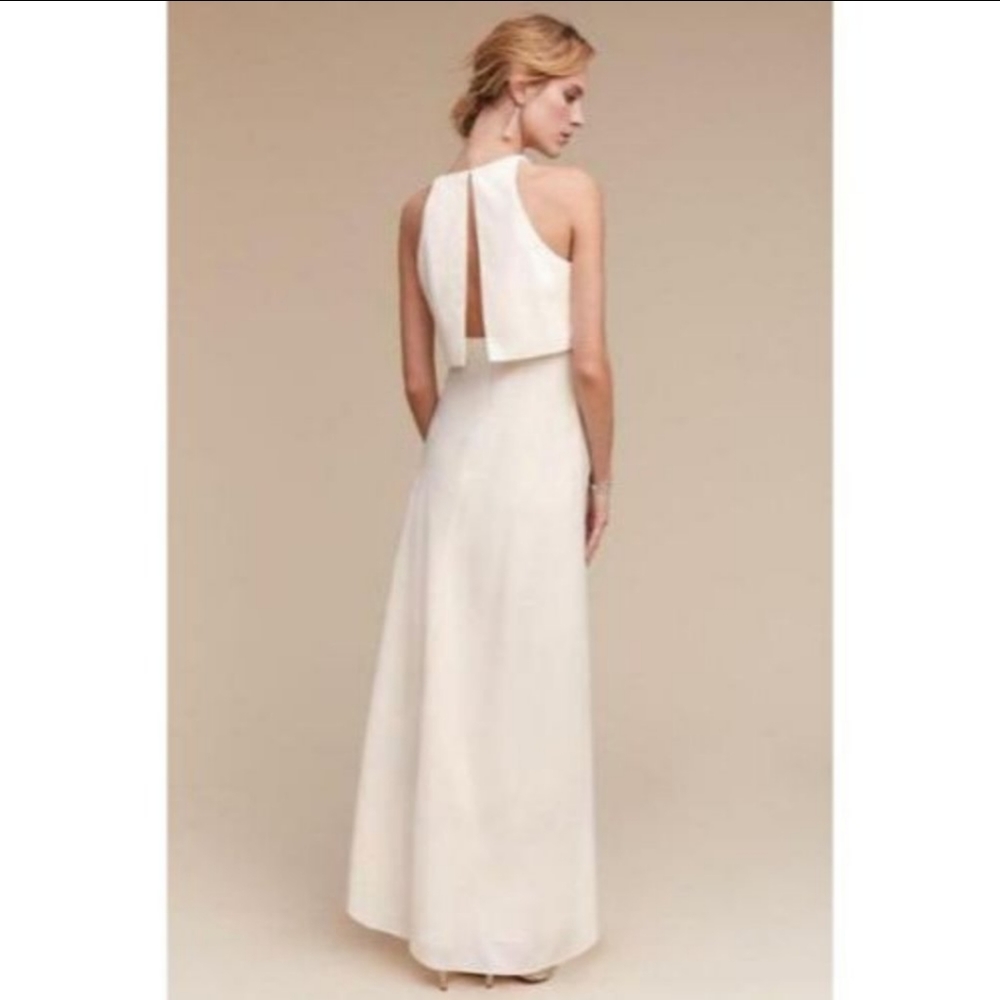 BHLDNxJill Stuart Ivory Crepe Maxi Dress